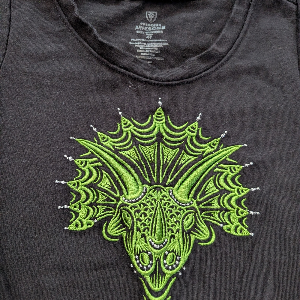 Black and Neon Green Graphic Skater Dress - Picture 2 of 2